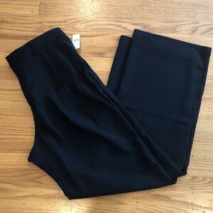 GAP Black Wide-Leg Easy Crepe Trousers, 12 tall